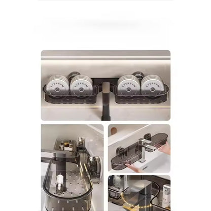 Corner Bathroom Storage Rack with Suction Cups