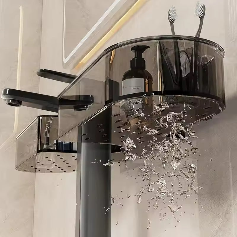 Corner Bathroom Storage Rack with Suction Cups