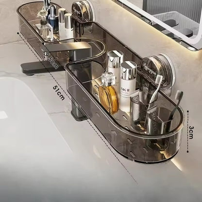Corner Bathroom Storage Rack with Suction Cups