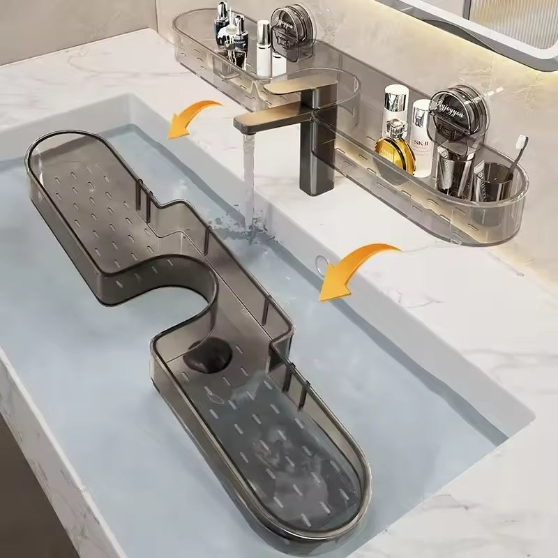 Corner Bathroom Storage Rack with Suction Cups